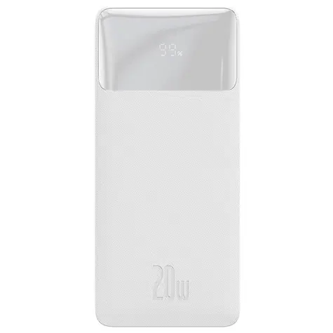 Baseus Bipow Powerbank 30000mAh (20W) bílá / 20W / 2x USB-A / 1x USB-C