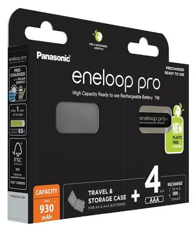 Panasonic Eneloop PRO Nabíjecí baterie AAA 930 mAh / Ni-MH / 4ks / blistr 