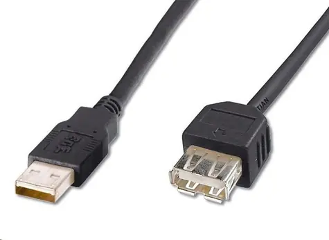 PremiumCord USB 2.0 kabel prodlužovací  A-A 5m černá