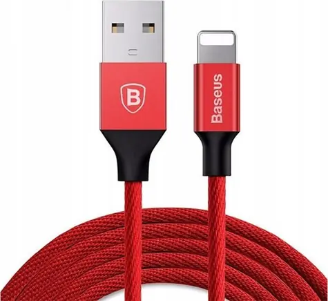 Baseus CALYW-A09 Kabel USB-A (M) - Lightning (M) 1.8 m červená