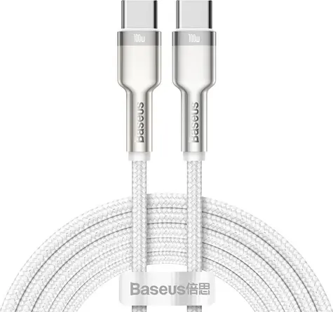 Baseus CATJK-D02 Kabel USB-C (M) - USB-C (M) 2 m bílá / 100W