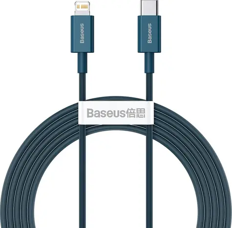 Baseus CATLYS-C03 Kabel USB-C (M) - Lightning (M) 2 m modrá / 20W