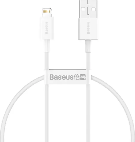 Baseus CALYS-02 Kabel USB-A (M) - Lightning (M) 0.25 m bílá