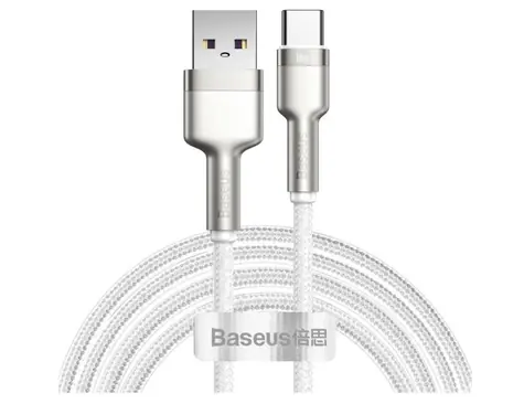 Baseus CAKF000202 Kabel USB-A (M) - USB-C (M) 2 m bílá / 66W