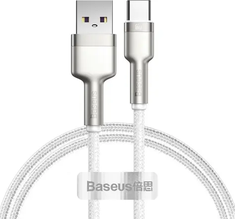 Baseus CAKF000102 Kabel USB-A (M) - USB-C (M) 1 m bílá / 66W