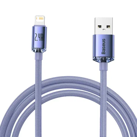Baseus CAJY000105 Kabel USB-A (M) - Lightning (M) 2 m fialová
