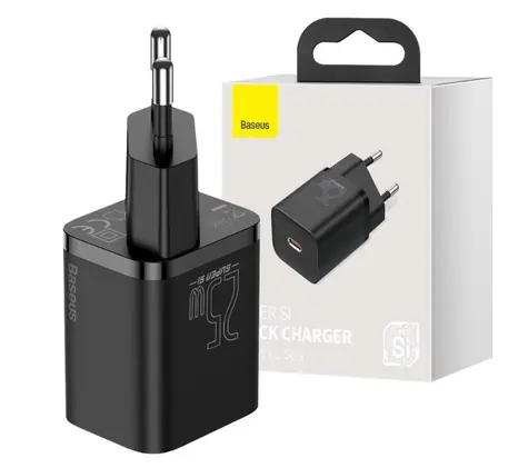 Baseus CCSP020101 Rychlonabijecí adaptér černá / USB-C / 25W
