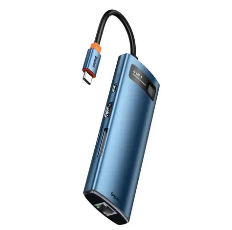 Baseus WKWG000103 Dokovací stanice / 3x USB 3.0 / HDMI / USB-C PD / RJ45 / SD karty