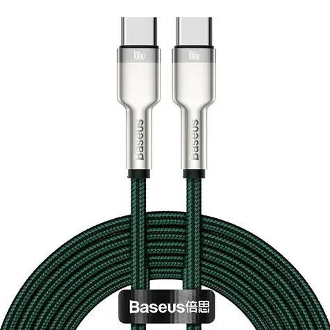 Baseus CATJK-D06 Kabel USB-C (M) - USB-C (M) 2 m zelená / 100W