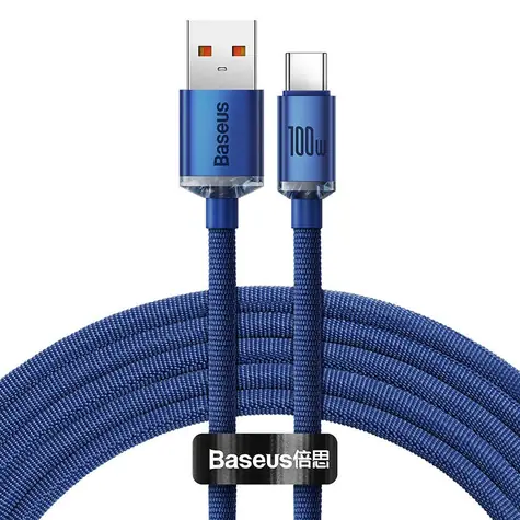 Baseus CAJY000403 Kabel USB-A (M) - USB-C (M) 1.2 m modrá / 100W