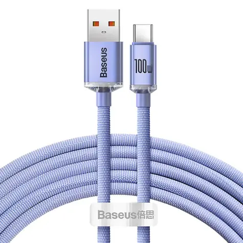 Baseus CAJY000405 Kabel USB-A (M) - USB-C (M) 1.2m fialová