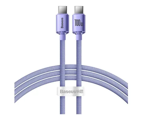 Baseus CAJY000605 Kabel USB-C (M) - USB-C (M) 1.2 m fialová / 100W