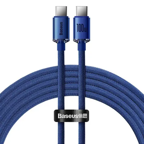 Baseus CAJY000703 Kabel USB-C (M) - USB-C (M) 2 m modrá / 100W