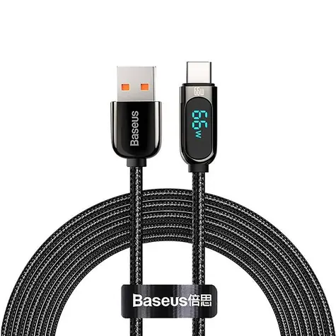 Baseus CASX020001 Kabel USB-A (M) - USB-C (M) 1 m černá / 66W
