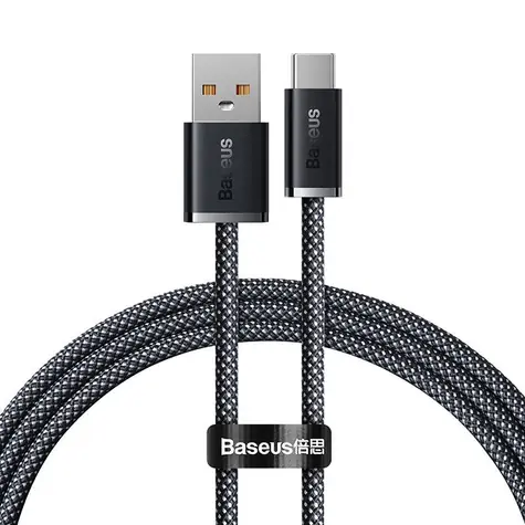Baseus CALD000616 Kabel USB-A (M) - USB-C (M) 1 m šedá / 100W
