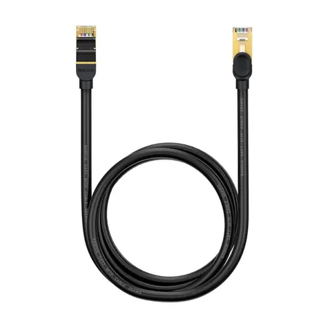Baseus WKJS010201 Síťový kabel CAT7 1.5 m černá / Patch kabel / RJ45 - RJ45