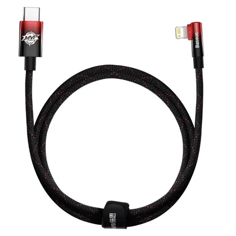 Baseus CAVP000220 MVP Kabel USB-C (M) - Lightning (M) 1 m černo-červená / 20W