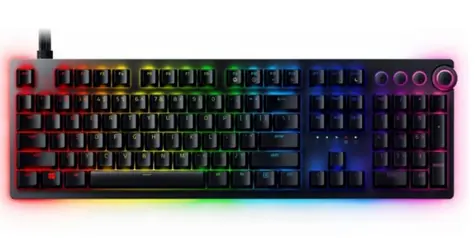 Razer Huntsman V2 černá / Herní klávesnice / mechanická / USB / spínače Razer Optical Red / SKD 