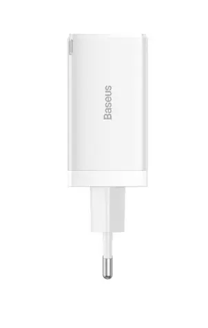 Baseus CCGP120202 GaN5 Pro Rychlonabijecí adpatér bílá / 2x USB-C / USB-A  / 65W