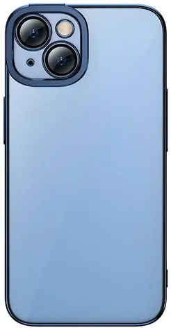 Baseus ARMC021403 Glitter kryt pro iPhone 14 Plus modrá / + tvrzené sklo
