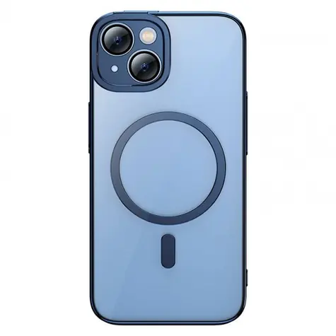 Baseus ARMC010603 Glitter magnetický kryt pro Apple iPhone 14 Plus modrá / + tvrzené sklo
