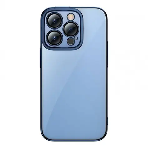 Baseus ARMC021303 Glitter kryt pro Apple iPhone 14 Pro modrá / + tvrzené sklo