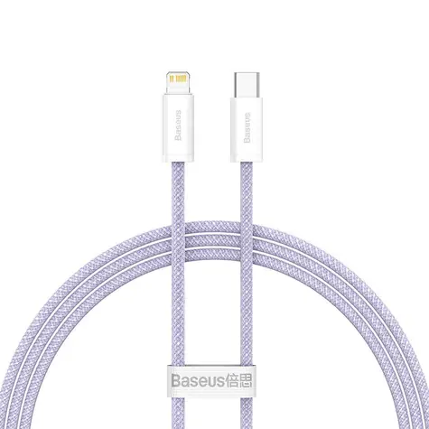 Baseus CALD040205 Kabel USB-C (M) - Lightning (M) 1 m fialová / 20W 