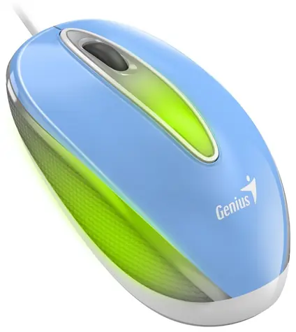Genius DX-Mini Optická drátová myš s podsvícením RGB modrá / 1000 dpi/ USB