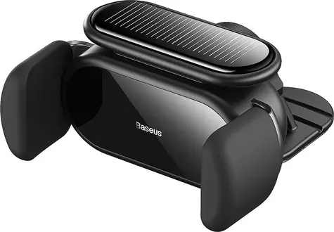 Baseus SUGP010001 Steel Cannon Pro držák na mobil do auta černá / solární nabiječka / na palubní desku