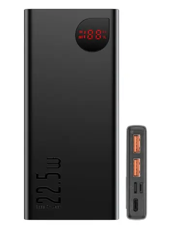 Baseus PPAD070001 Adaman Metal / Powerbanka /  10000mAh / 2x USB-A / USB-C / Micro USB / 22.5W