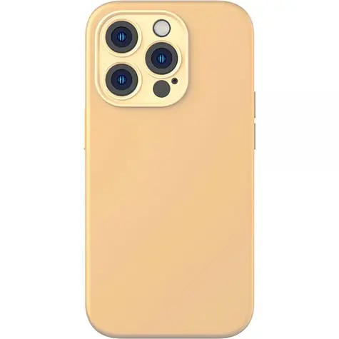 Baseus ARYT020810 Liquid Silica Gel kryt pro Apple iPhone 14 Pro Max žlutá / + tvzené sklo / + čisticí set