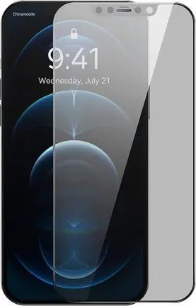 Baseus SGQP051202 Tvrzené sklo s privátním filtrem pro Apple iPhone 12 Pro Max / 0.3 mm