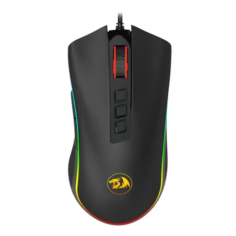 Redragon Cobra M711 černá / Herní optická myš / 10000 DPI / USB / 7 tlačítek / RGB podsvícení / 1.8 m