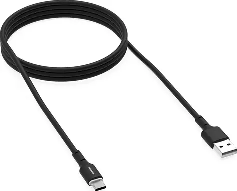 KRUX KRX0047 Nabíjecí kabel USB-A - USB-C 1.2m černá / QC 3.0 / podpora rychlého nabíjení