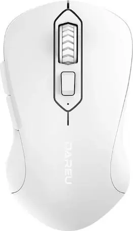 Dareu LM115G bílá / Bezdrátová optická myš / 1600DPI / 6 tlačítek / 2.4G
