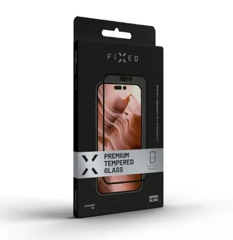 FIXED Armor Prémiové ochranné tvrzené sklo s aplikátorem pro Apple iPhone 7/8/SE (2020/2022) černá