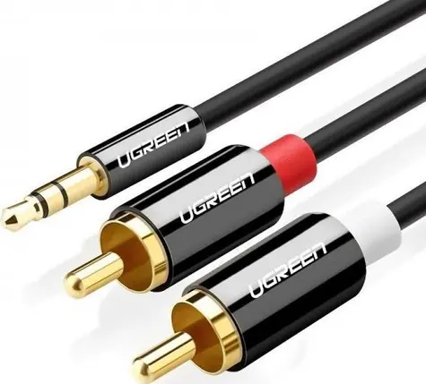 UGREEN Kabel 3.5mm Jack(M) na 2RCA (Cinch M) 1.5m černá