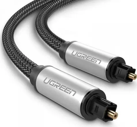 UGREEN AV108 Toslink audio optický kabel (M-M) hliníkový oplet 1m šedá