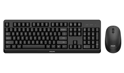 Philips SPT6307BL černá / Bezdrátový set klávesnice a myši / membránová / optická / 1600 DPI / USB-A 