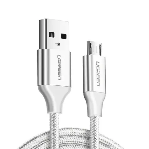 UGREEN micro USB Kabel QC 3.0 2.4A 1m bílá