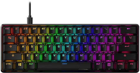 HyperX Alloy Origins 60 černá / Herní klávesnice / mechanická / HyperX Red / US / RGB / USB-C
