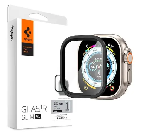 Spigen Glass tR Slim Pro ochranné sklo pro Apple Watch Ultra 49mm černá