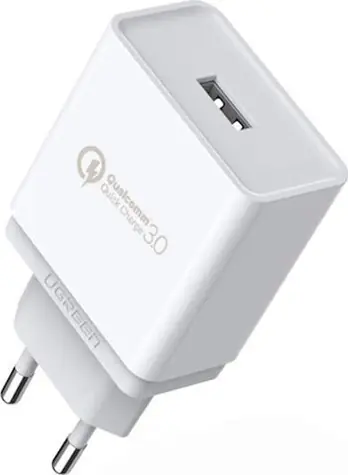 UGREEN CD122 Nabíječka pro mobilní telefony bílá / USB-A / QC3.0 / 18W