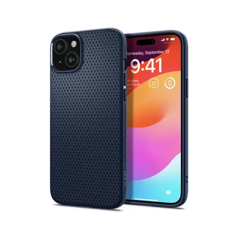 Spigen Liquid Air ochranný kryt pro Apple iPhone 15 modrá