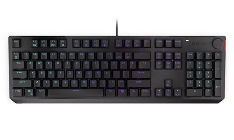 Endorfy Thock Blue černá / Herní klávesnice / Drátová / USB / US layout / 104 kláves / RGB