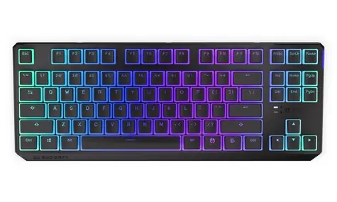 Endorfy Thock TKL Red Pudding černá / Herní klávesnice / Bezdrátová / USB / US layout / 87 kláves / RGB
