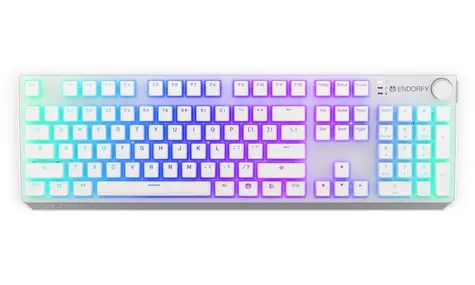 Endorfy Thock Red Onyx White Pudding bílá / Herní klávesnice / Bezdrátová / USB / US layout / 104 kláves / RGB