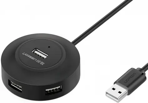 UGREEN CR106 USB Hub 4in1 4xUSB 1m černá