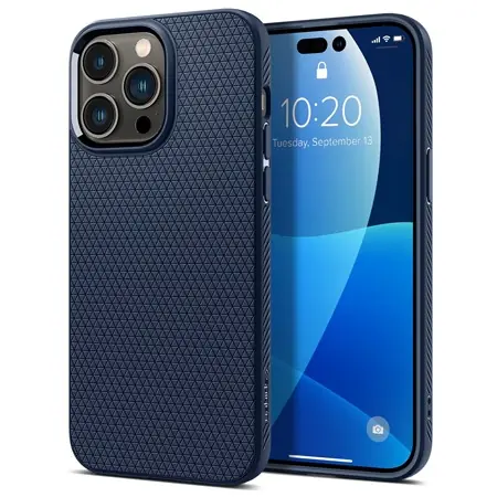 Spigen Liquid Air zadní kryt pro Apple iPhone 15 Pro modrá