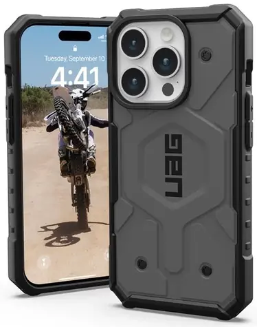 UAG Pathfinder MagSafe ochranný kryt pro Apple iPhone 15 Pro stříbrná